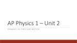 AP Physics 1 * Unit 2