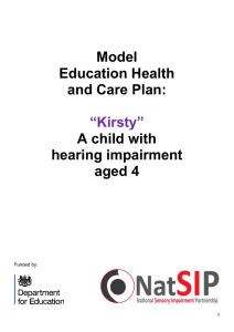 Model EHCP Kirsty - National Deaf Children`s Society