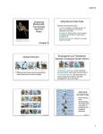 Ch. 9 Sustaining Biodiversity The Species Approach Notes