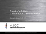 Registrar`s Guide to Chapter 1, AJCC Seventh Edition