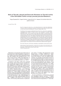 Roles of thyroid, adrenal and pancreatic hormones on thyroid