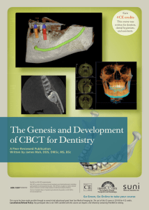 The Genesis and Development of CBCT for Dentistry