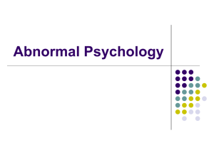 Abnormal Psych Overview
