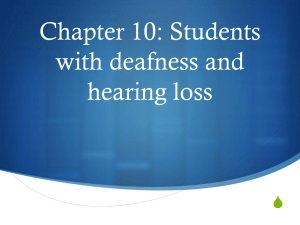 Chapter 10: Students with deafness and hearing loss