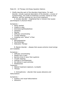 Mods 40 – 42 Therapy Unit Essay Question Options