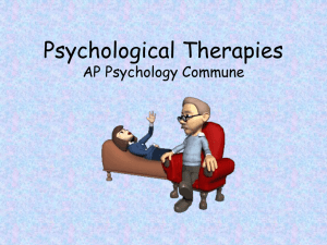 Psychological Therapies