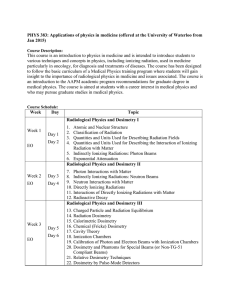 Medical Physics - University of Waterloo