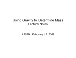 Using Gravity to Determine Mass
