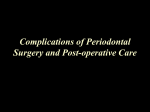Complications of Periodontal Surgery and Post