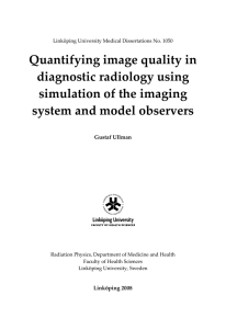 Quantifying image quality in diagnostic radiology using