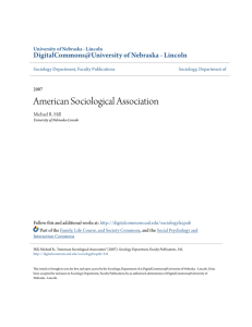 American Sociological Association - DigitalCommons@University of