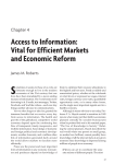 Access to Information: Vital for Efficient Markets and Economic Reform