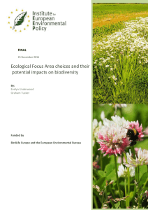Ecological Focus Area choices and their potential impacts on