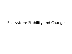 Ecosystem: Stability and Change