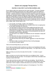 Speech and Language Therapy Advice Sheets