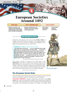 European Societies Around 1492