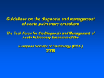 ESC GuideLine 2008: Acute Pulmonary Embolism
