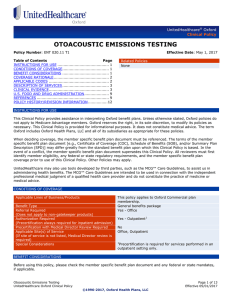 Otoacoustic Emissions Testing