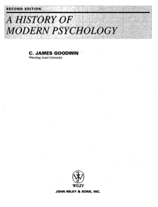 A HISTORY OF MODERN PSYCHOLOGY