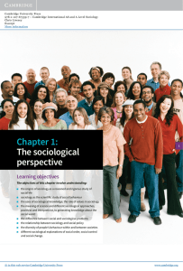 Chapter 1: The sociological perspective - Assets
