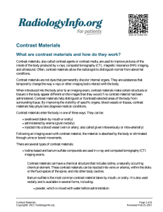 Contrast Materials - RadiologyInfo.org