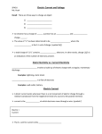 Electric Current and Voltage