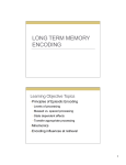 long term memory encoding