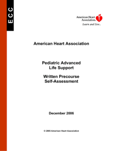 American Heart Association Pediatric Advanced Life Support Written