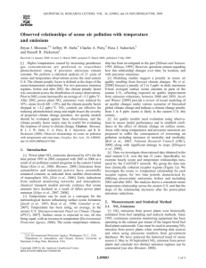 Observed relationships of ozone air pollution with temperature and