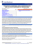 Therapeutic Parenteral Drug Administration and In