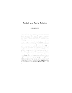 Capital as a Social Relation - Social Movements and Political Power