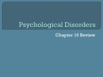 Psychological Disorders Review