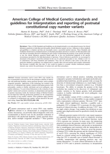 American College of Medical Genetics standards and guidelines for