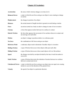 Motion Velocity Net Force Sliding Friction Speed Rolling Friction