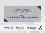 Earth`s climate system - University of Reading