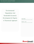 Environmental Degradation And Sustainable Economic