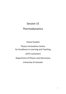 Session 15 Thermodynamics