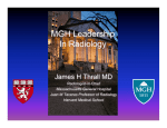 MGH Leadership In Radiology