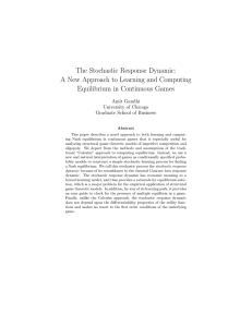 The Stochastic Response Dynamic: A New Approach to Learning