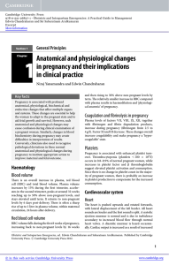 Anatomical and physiological changes in pregnancy and their