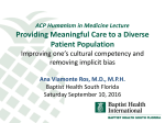 Providing Meaningful Care to a Diverse Patient Population