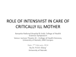 role of intensivist in care of critically ill mother