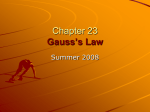 Lecture Set 3 Gauss`s Law