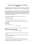 energy propagation in dielectric and magnetic materials