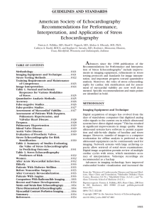 American Society of Echocardiography Recommendations for