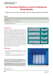 An Innovative Method to secure Orthodontic Study Models