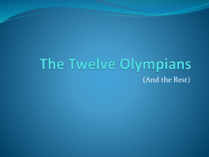 The Twelve Olympians - Middle School Chaos Mrs. Piper