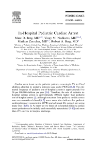 In-Hospital Pediatric Cardiac Arrest