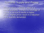 Supply Demand Pricing Notes