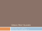 urban heat islands - Lakehead University